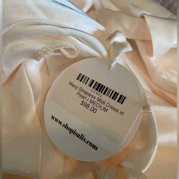 isalis macy strapless midi dress NWT - Picture 3 of 6